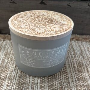 Pineapple & Coconut SAND + FOG Gray Candle with Wooden Lid
